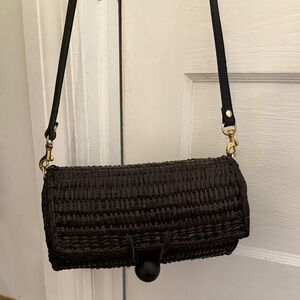 Clare V. Black rattan Crossbody Bag
